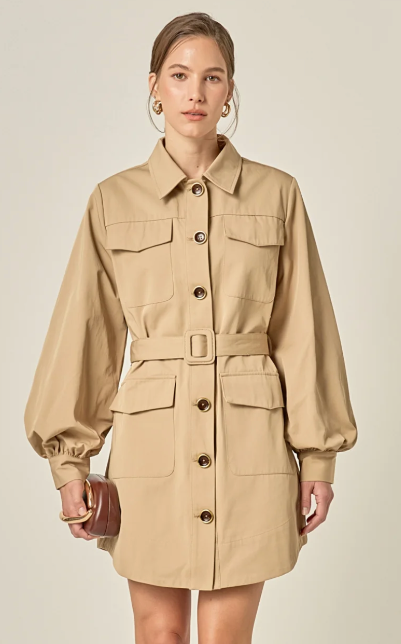 Trench Mini Dress