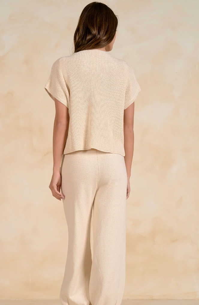 Oatmeal Cap Sleeve Top