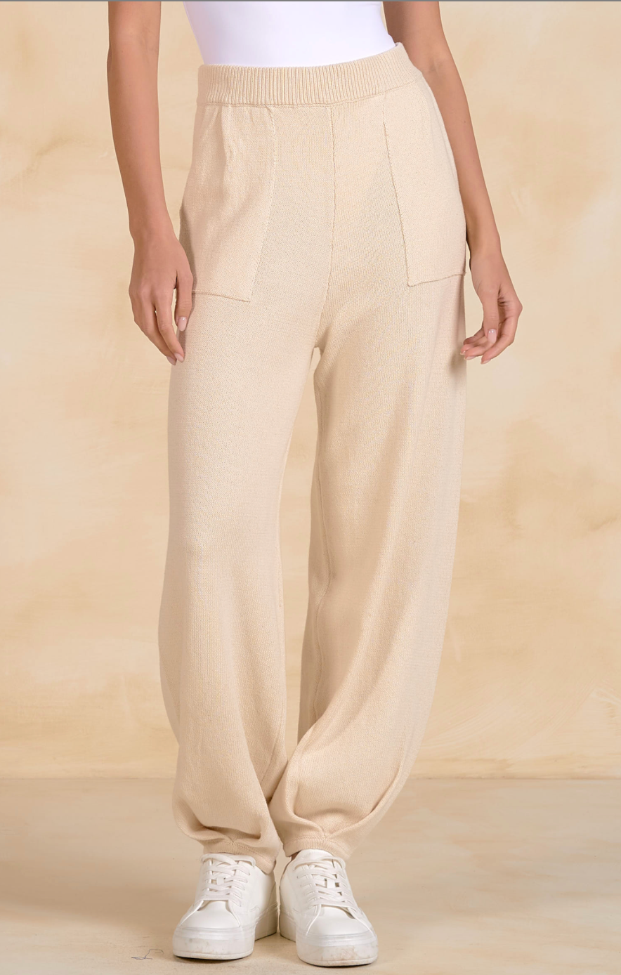 Oatmeal Pleated Pant