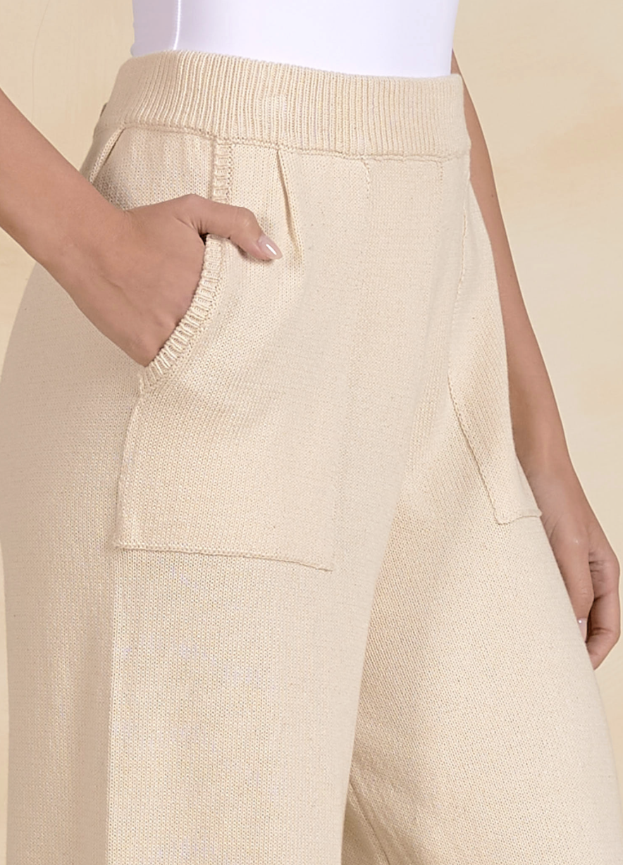 Oatmeal Pleated Pant
