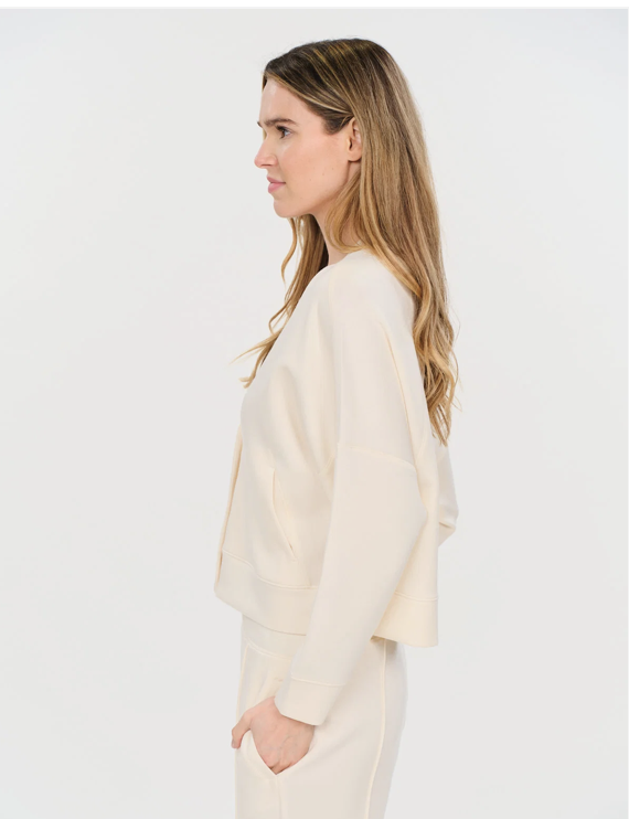 Cream Scuba Cardigan