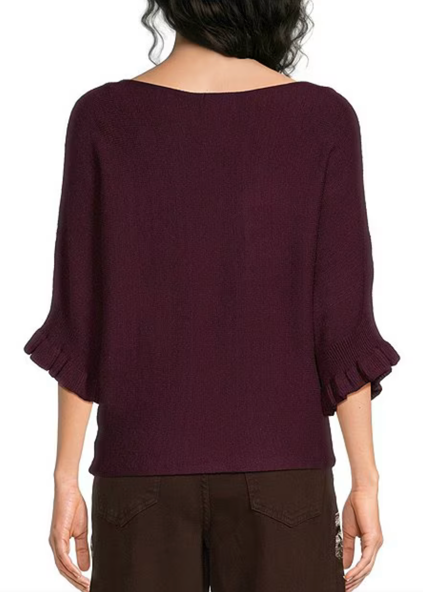 Burgundy Batwing Jumper