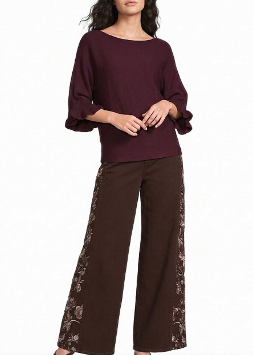 Burgundy Batwing Jumper