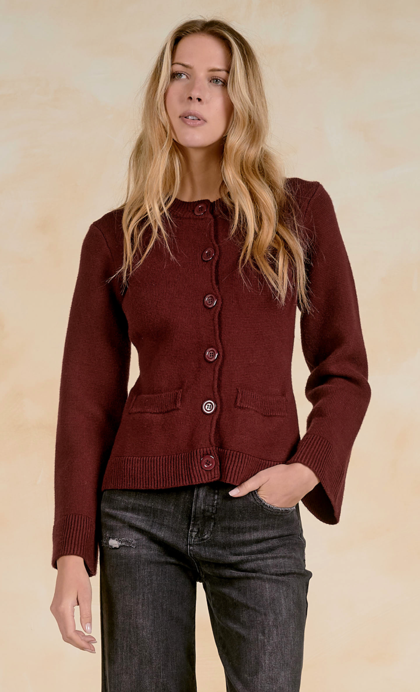 Burgundy Fitted Sweater