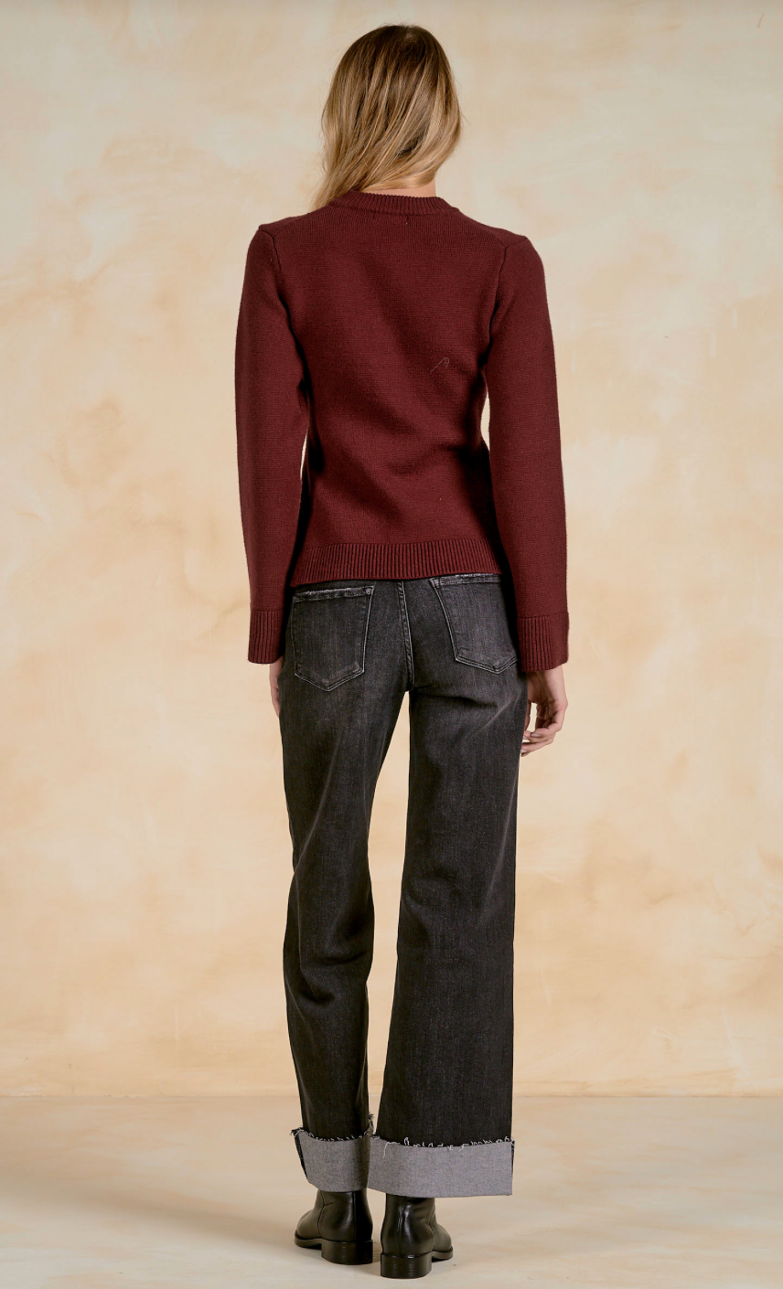 Burgundy Fitted Sweater