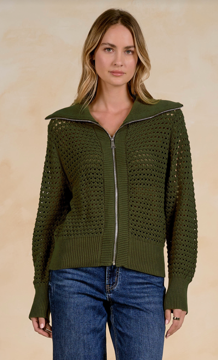 Olive Zip-Up