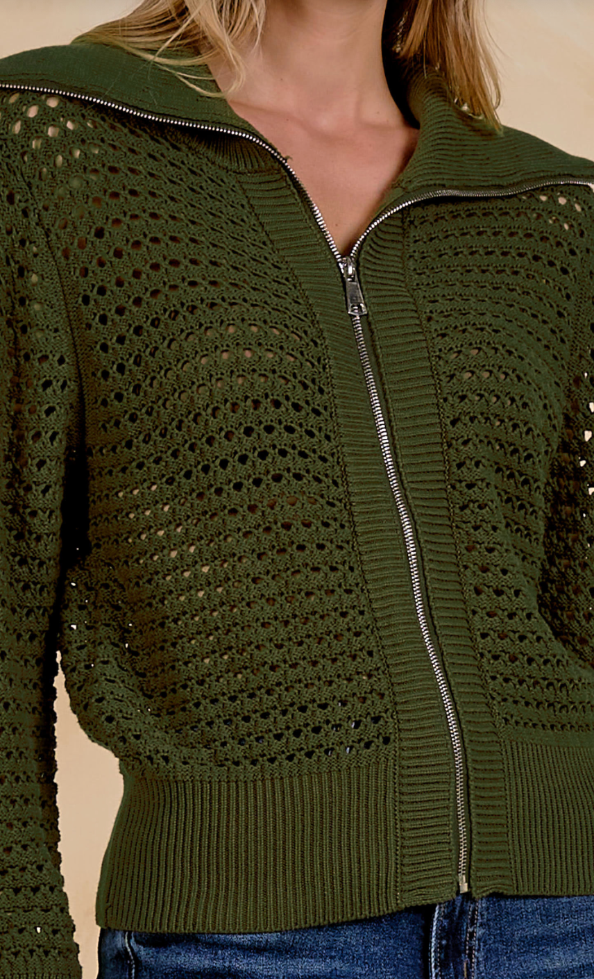 Olive Zip-Up