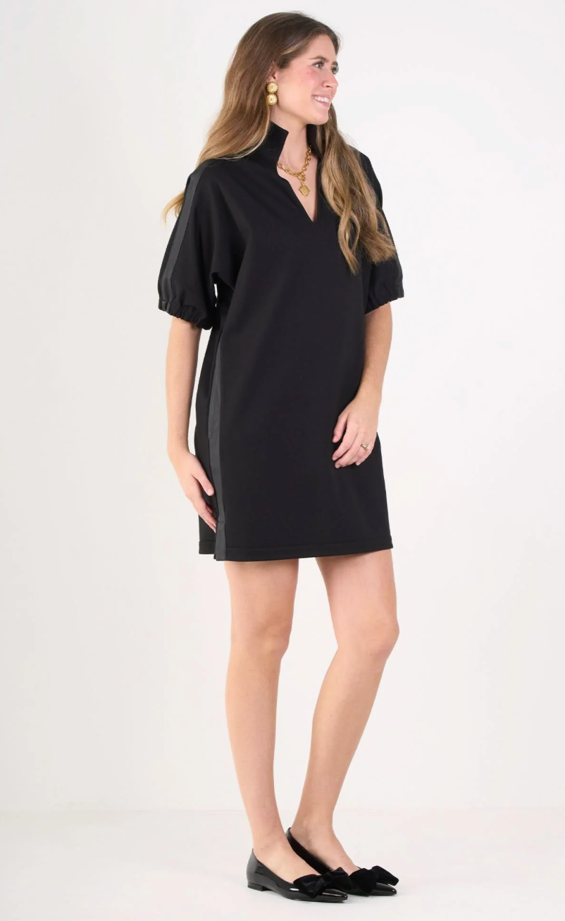 Poppy Dress Black Ponte