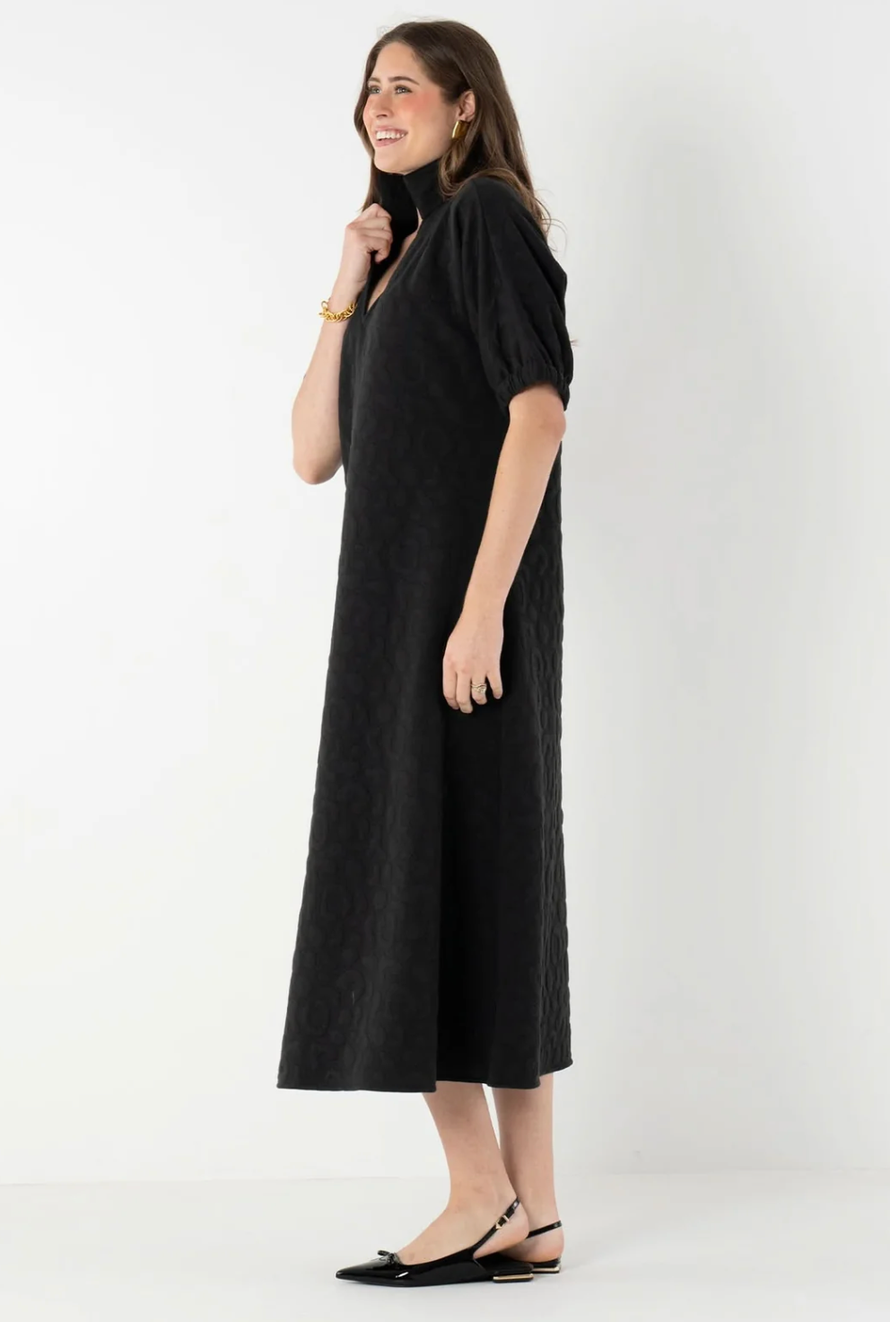 Poppy Maxi Quilted Cheetah Dress