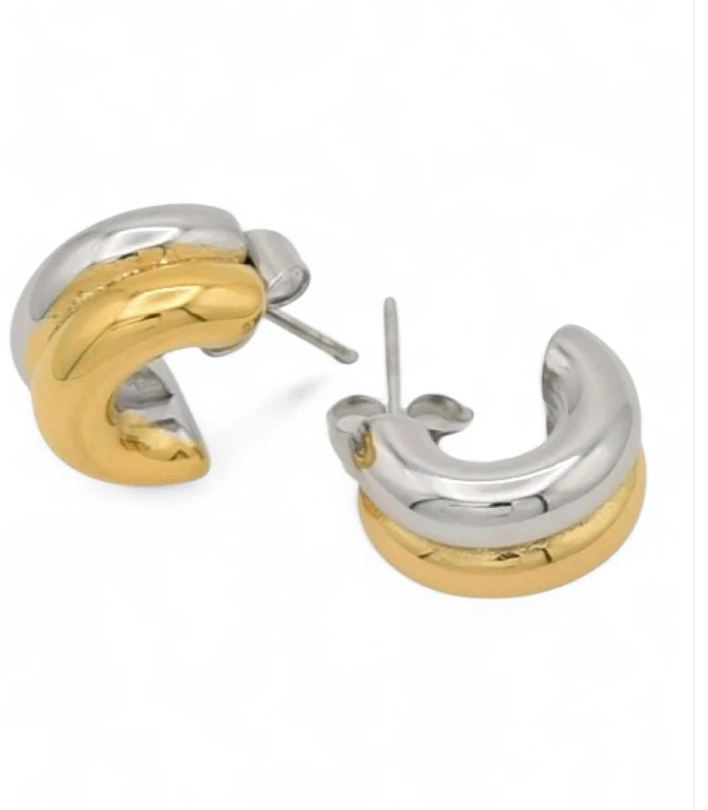 E. Split Decision Hoop Earrings