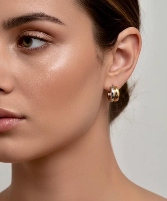 E. Split Decision Hoop Earrings