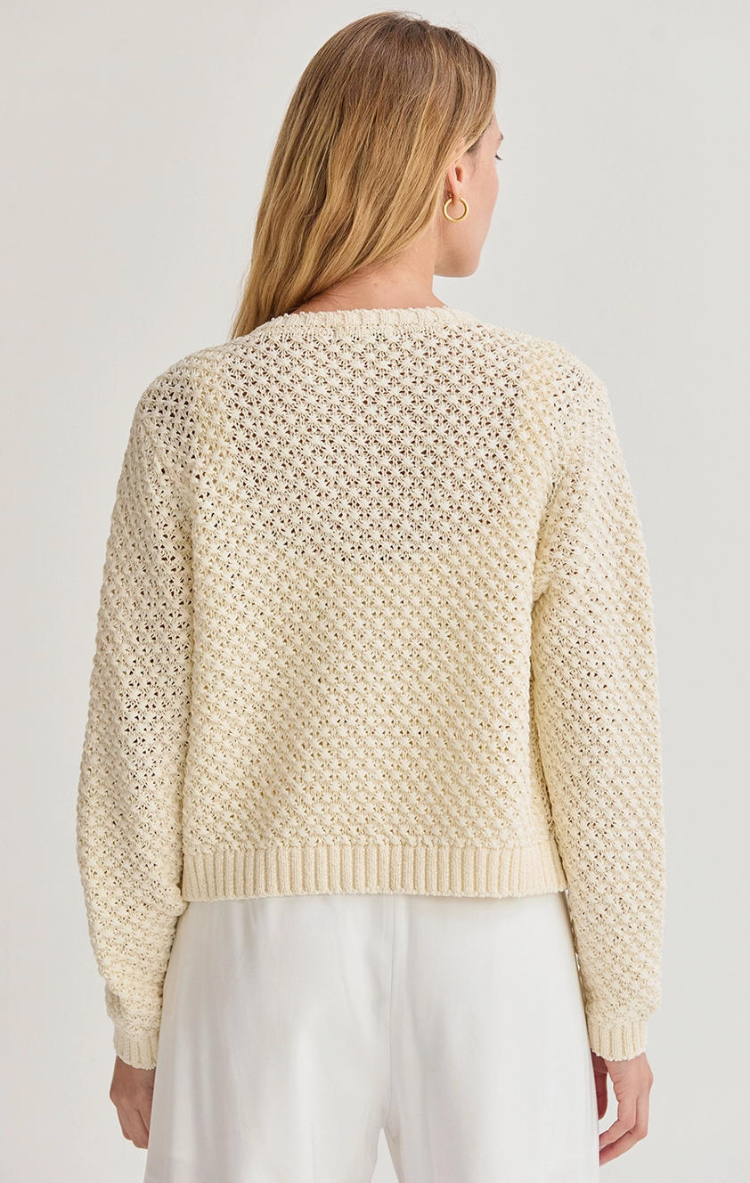 Brielle Basket Weave Cardigan Two Piece Set