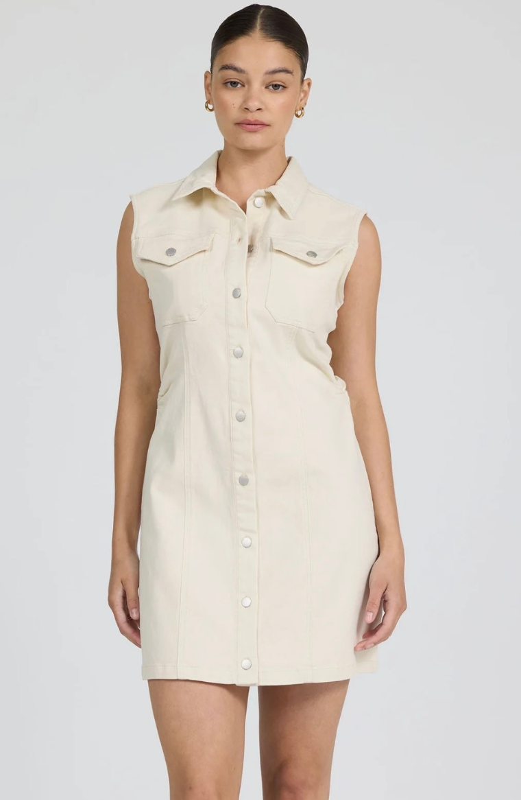 Sahira Wheat Denim Dress