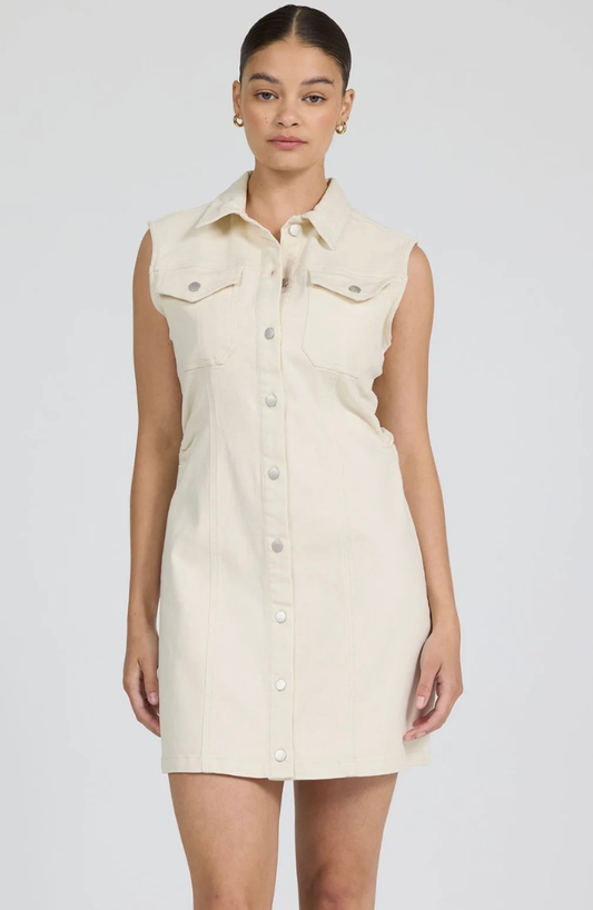 Sahira Wheat Denim Dress