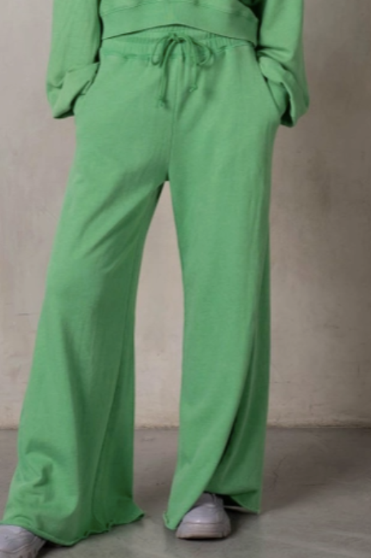Rib Wide Leg Sweat