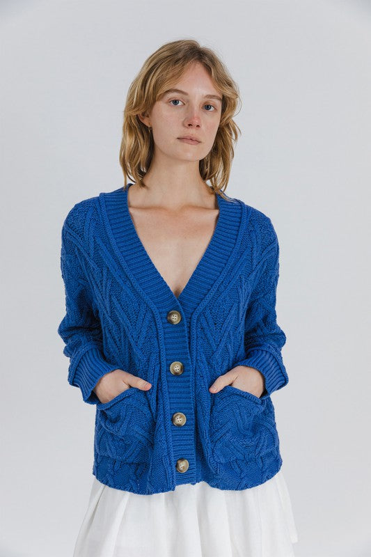 cobalt knit cardigan 